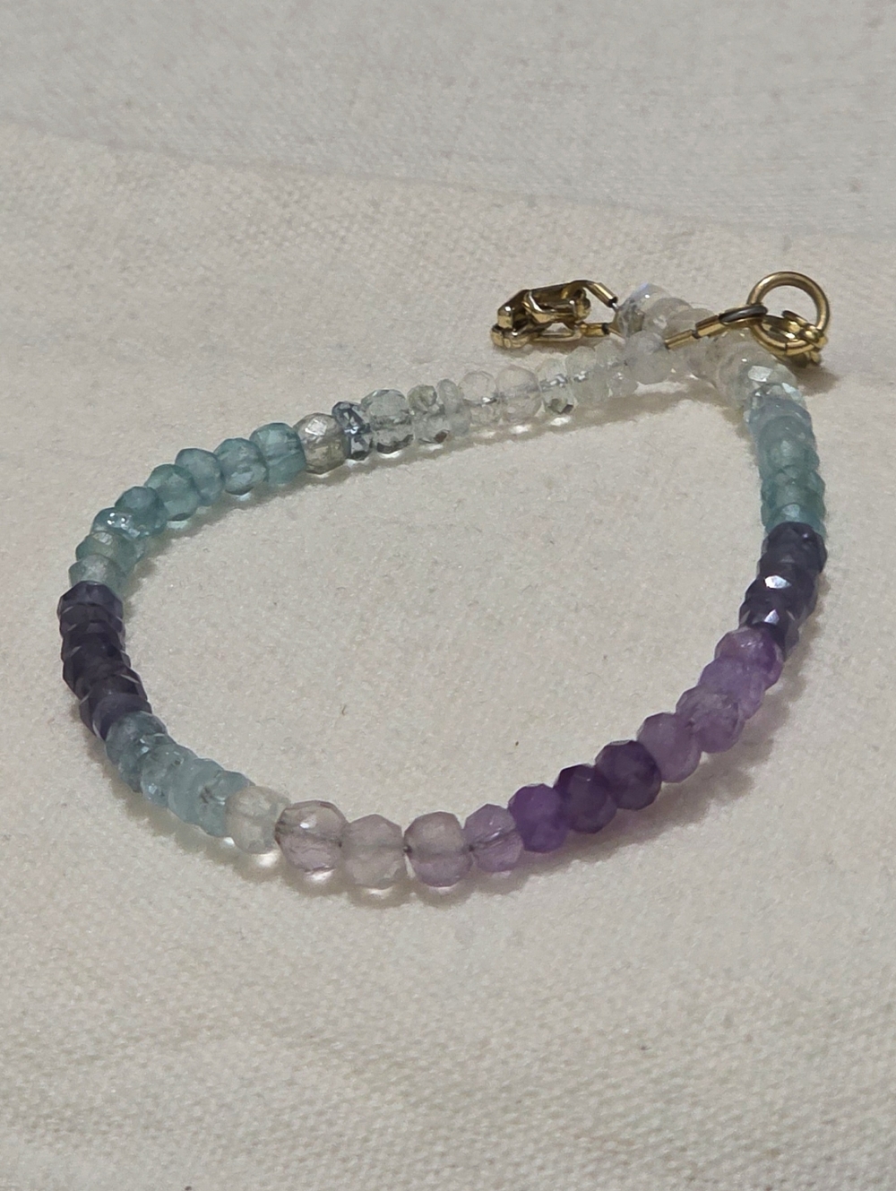 Genuine Gemstone Ombre Beaded Bracelet